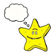 cartoon star with speech bubble N10