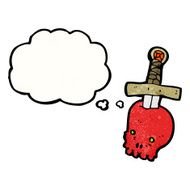 skull and sword cartoon N4
