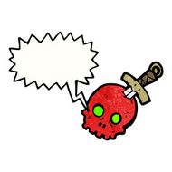 cartoon knife and skull N2