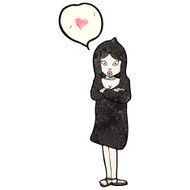 cartoon woman in love N130