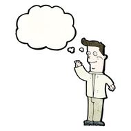 cartoon waving man N79