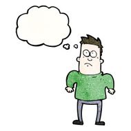cartoon man shruggin shoulders N4