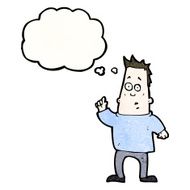 cartoon man with idea N179