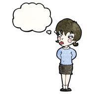 cartoon woman thinking N47
