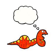 cartoon snake with thought bubble N108