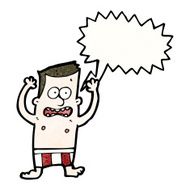 cartoon embarrassed man in underpants N5