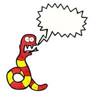 cartoon hissing snake N48