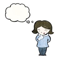 cartoon happy woman N292