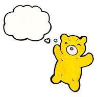 cartoon teddy bear with thought bubble N182
