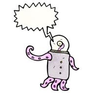 crazy space alien cartoon N3