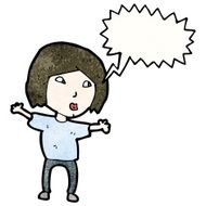 Cartoon Woman Shouting N14