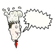 cartoon exploding head man N4