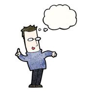 cartoon man with great idea N48