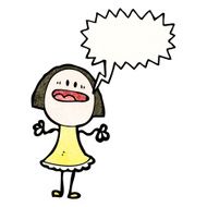 shouting woman with speech bubble N4