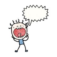 cartoon shouting man N41