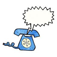 cartoon ringing telephone N25