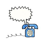 cartoon ringing telephone N26