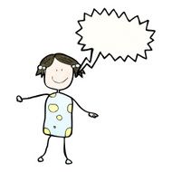 child's drawing of a happy girl N11