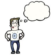 cartoon man in number zero shirt N6