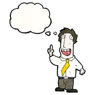 cartoon man with idea N180