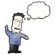 cartoon man with idea N181