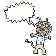 cartoon spaghetti head monster N2
