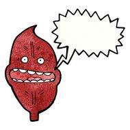 cartoon leaf with speech bubble N17