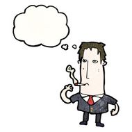 cartoon smoking businessman N2