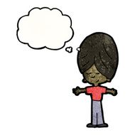 cartoon boy with thought bubble N27