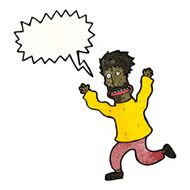 cartoon terrified man N303