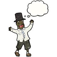 cartoon man in rags and top hat N2