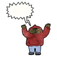 shouting teen in hooded sweatshirt N5