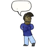 cartoon shy man talking N2