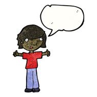 cartoon boy giving thumbs up symbol N17