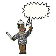 cartoon medieval soldier N11