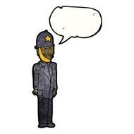 cartoon uniformed british police officier N2