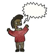 cartoon terrified man N307
