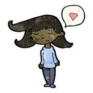 cartoon woman in love N131