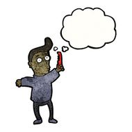 cartoon man combing hair N16