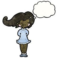 cartoon woman with thought bubble N64