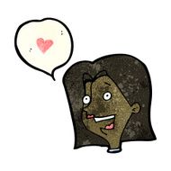 cartoon woman in love N132