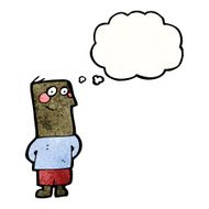 cartoon man with thought bubble N69