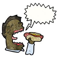 cartoon man eating junk food N5