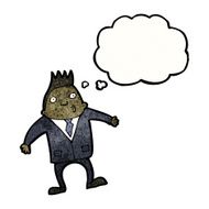 cartoon businessman with thought bubble N12