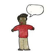 cartoon man with speech bubble N50