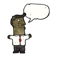 cartoon man with speech bubble N51