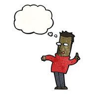 cartoon man with great idea N49