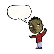 cartoon boy with speech bubble N22