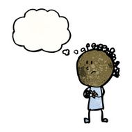 cartoon worried woman N88