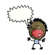 cartoon shouting doodle person N2